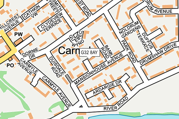 G32 8AY map - OS OpenMap – Local (Ordnance Survey)