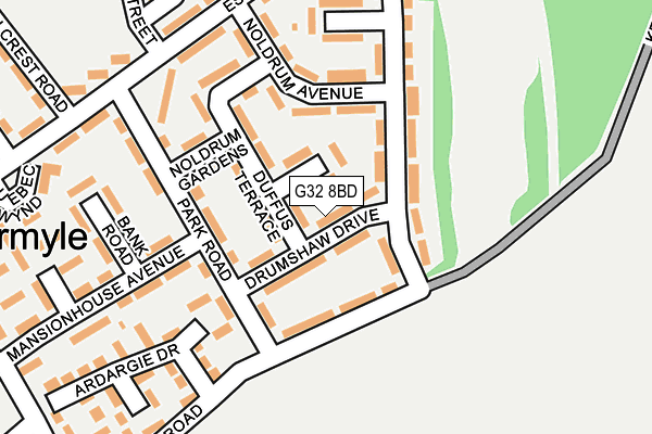 G32 8BD map - OS OpenMap – Local (Ordnance Survey)