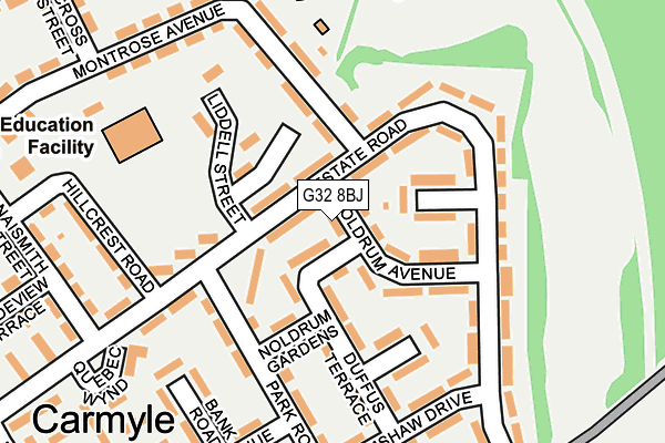 G32 8BJ map - OS OpenMap – Local (Ordnance Survey)