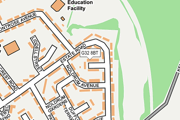 G32 8BT map - OS OpenMap – Local (Ordnance Survey)