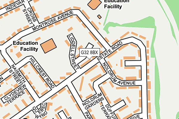 G32 8BX map - OS OpenMap – Local (Ordnance Survey)