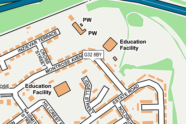 G32 8BY map - OS OpenMap – Local (Ordnance Survey)