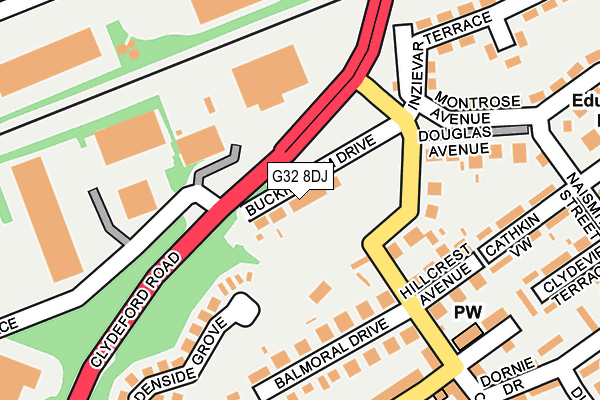 G32 8DJ map - OS OpenMap – Local (Ordnance Survey)