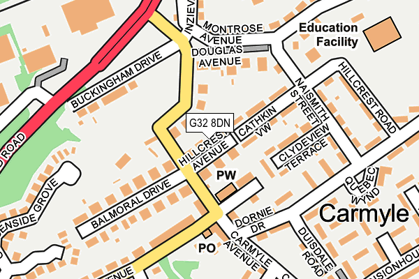 G32 8DN map - OS OpenMap – Local (Ordnance Survey)