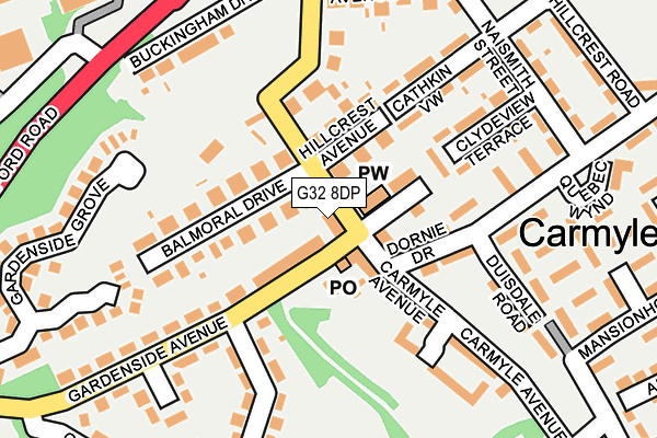 G32 8DP map - OS OpenMap – Local (Ordnance Survey)