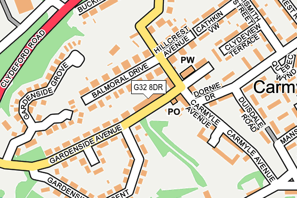 G32 8DR map - OS OpenMap – Local (Ordnance Survey)