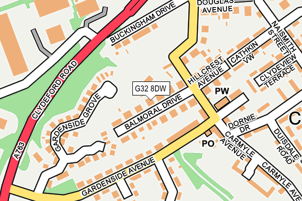 G32 8DW map - OS OpenMap – Local (Ordnance Survey)
