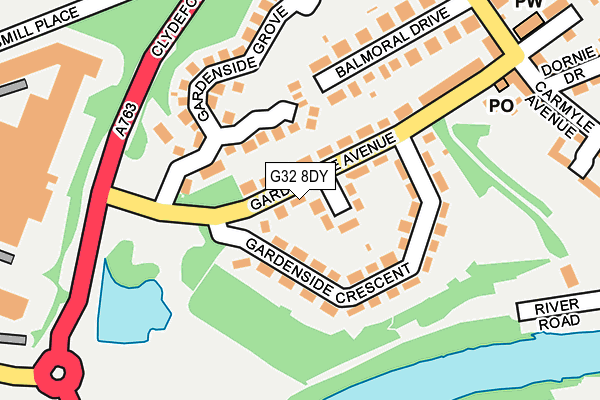 G32 8DY map - OS OpenMap – Local (Ordnance Survey)