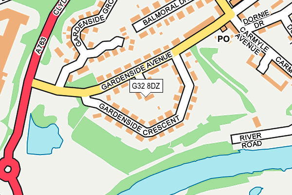 G32 8DZ map - OS OpenMap – Local (Ordnance Survey)