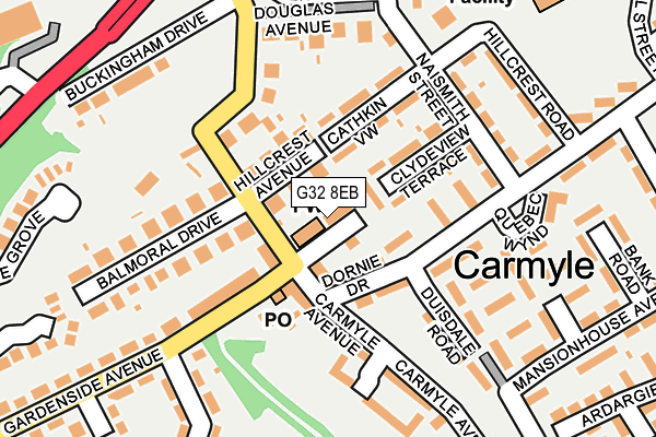 G32 8EB map - OS OpenMap – Local (Ordnance Survey)