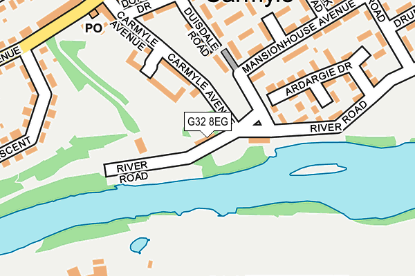 G32 8EG map - OS OpenMap – Local (Ordnance Survey)