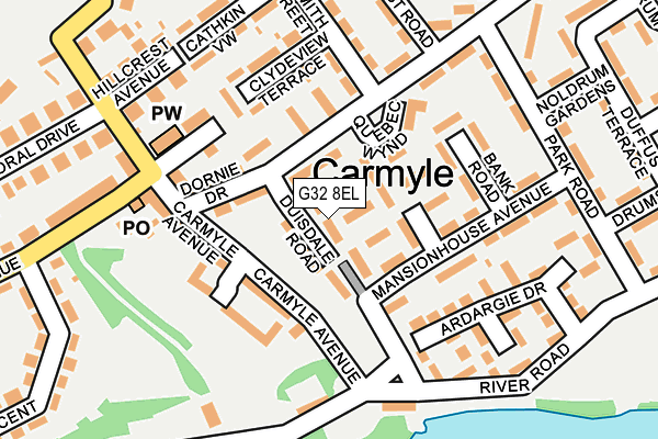G32 8EL map - OS OpenMap – Local (Ordnance Survey)