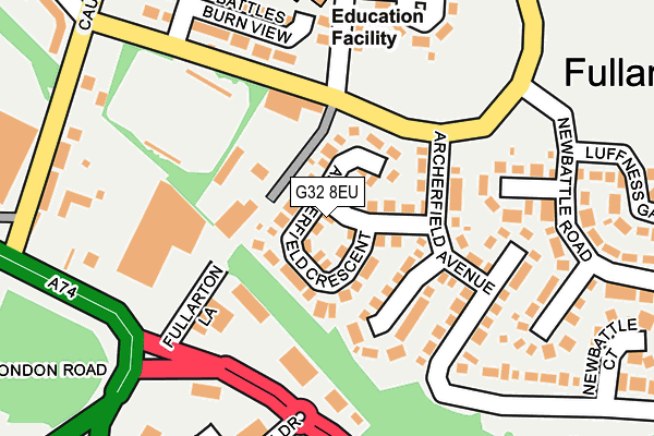 G32 8EU map - OS OpenMap – Local (Ordnance Survey)