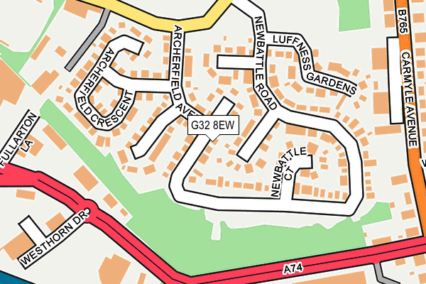 G32 8EW map - OS OpenMap – Local (Ordnance Survey)