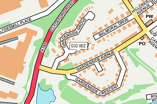 G32 8EZ map - OS OpenMap – Local (Ordnance Survey)