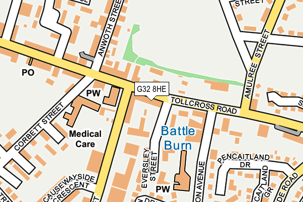 G32 8HE map - OS OpenMap – Local (Ordnance Survey)
