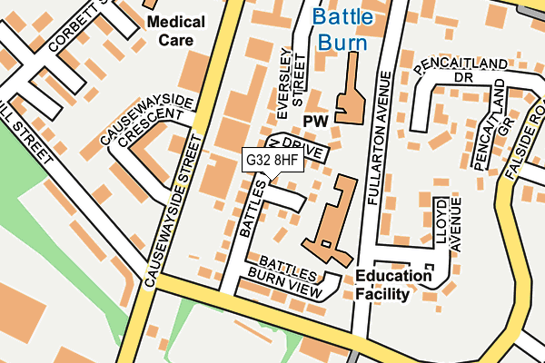 G32 8HF map - OS OpenMap – Local (Ordnance Survey)