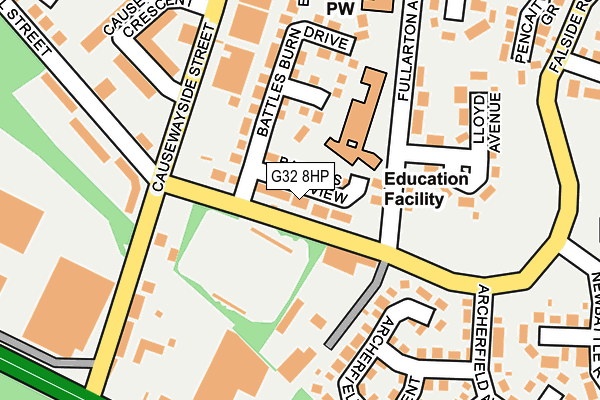 G32 8HP map - OS OpenMap – Local (Ordnance Survey)
