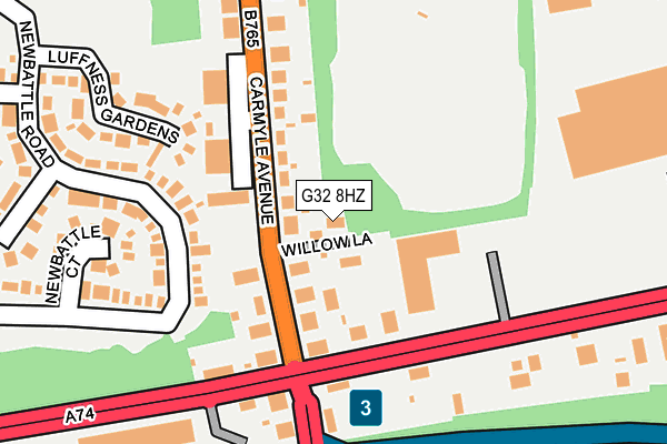 G32 8HZ map - OS OpenMap – Local (Ordnance Survey)
