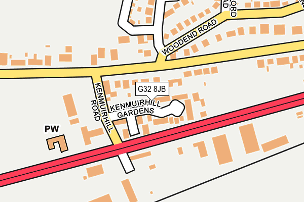 G32 8JB map - OS OpenMap – Local (Ordnance Survey)