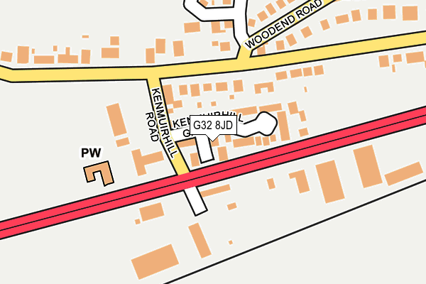 G32 8JD map - OS OpenMap – Local (Ordnance Survey)