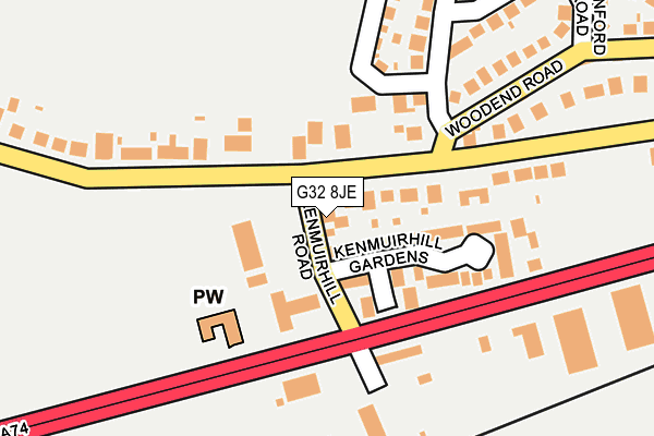 G32 8JE map - OS OpenMap – Local (Ordnance Survey)