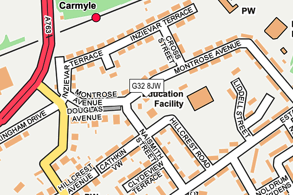 G32 8JW map - OS OpenMap – Local (Ordnance Survey)