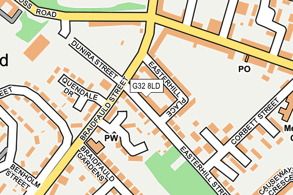 G32 8LD map - OS OpenMap – Local (Ordnance Survey)