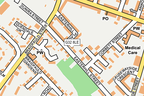 G32 8LE map - OS OpenMap – Local (Ordnance Survey)
