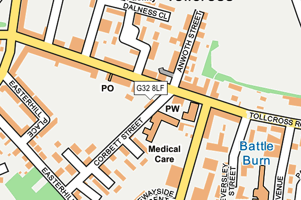 G32 8LF map - OS OpenMap – Local (Ordnance Survey)