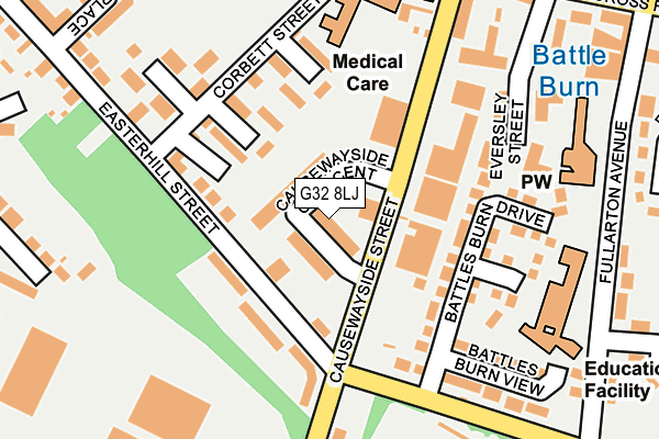 G32 8LJ map - OS OpenMap – Local (Ordnance Survey)