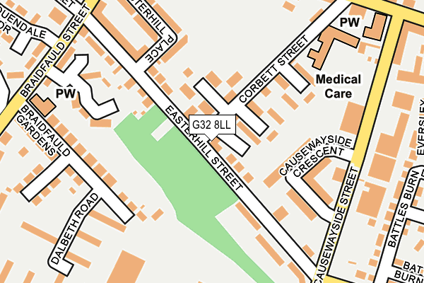 G32 8LL map - OS OpenMap – Local (Ordnance Survey)