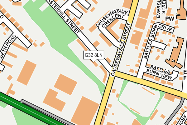 G32 8LN map - OS OpenMap – Local (Ordnance Survey)