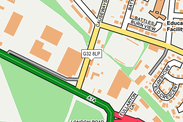 G32 8LP map - OS OpenMap – Local (Ordnance Survey)
