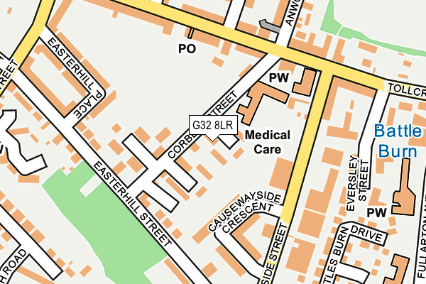 G32 8LR map - OS OpenMap – Local (Ordnance Survey)