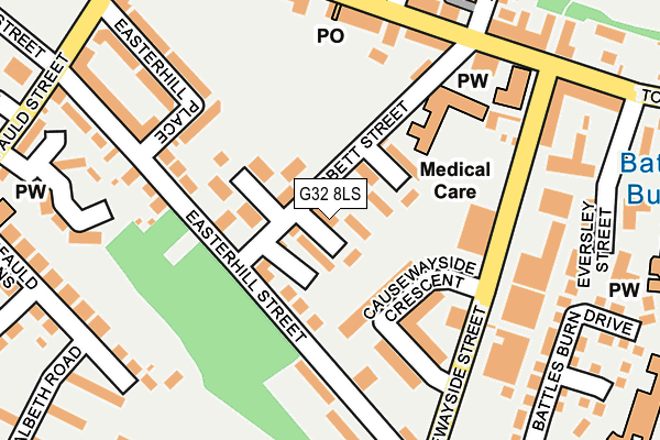 G32 8LS map - OS OpenMap – Local (Ordnance Survey)