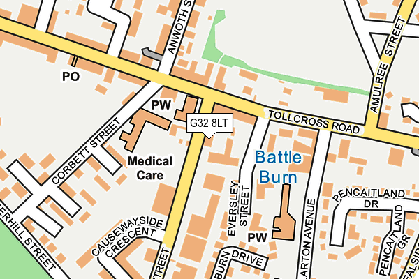 G32 8LT map - OS OpenMap – Local (Ordnance Survey)