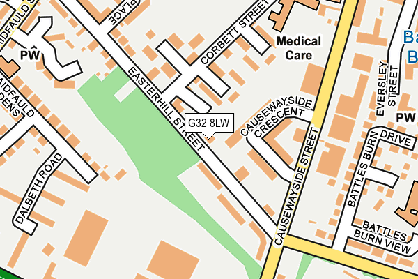 G32 8LW map - OS OpenMap – Local (Ordnance Survey)