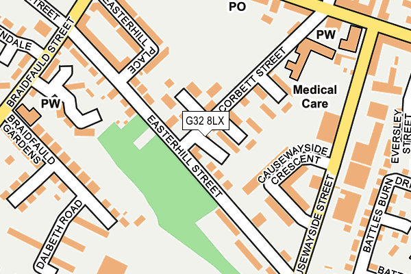 G32 8LX map - OS OpenMap – Local (Ordnance Survey)
