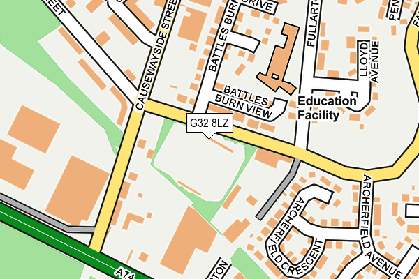 G32 8LZ map - OS OpenMap – Local (Ordnance Survey)