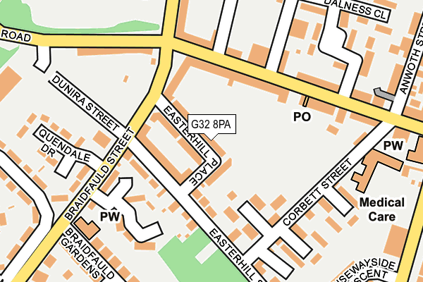 G32 8PA map - OS OpenMap – Local (Ordnance Survey)
