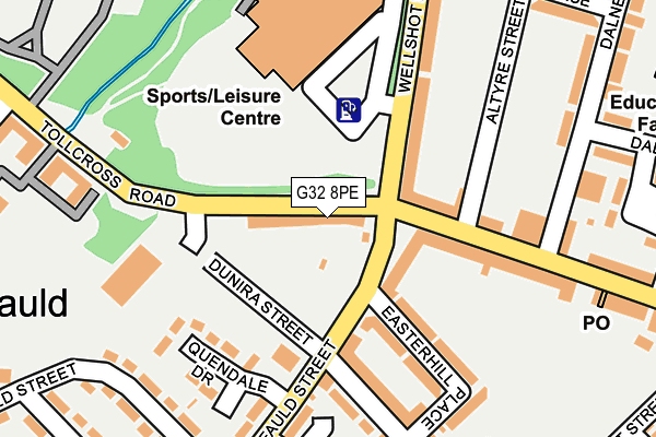 G32 8PE map - OS OpenMap – Local (Ordnance Survey)