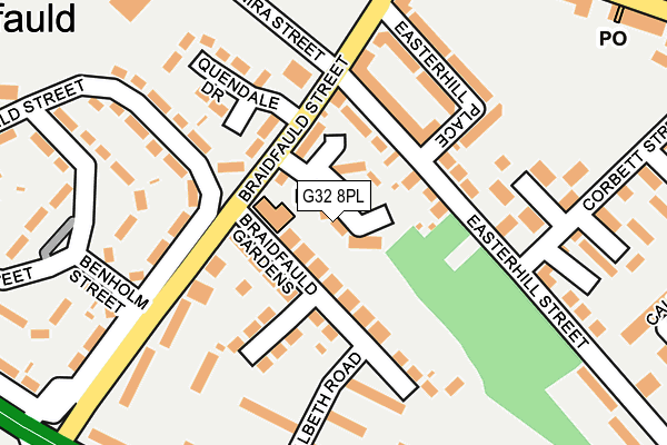 G32 8PL map - OS OpenMap – Local (Ordnance Survey)