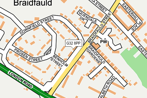 G32 8PP map - OS OpenMap – Local (Ordnance Survey)