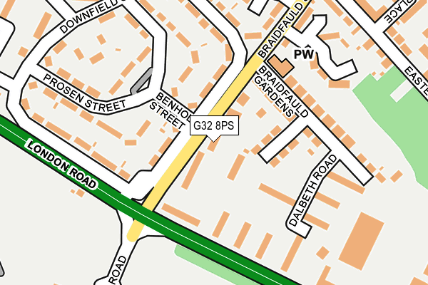 G32 8PS map - OS OpenMap – Local (Ordnance Survey)