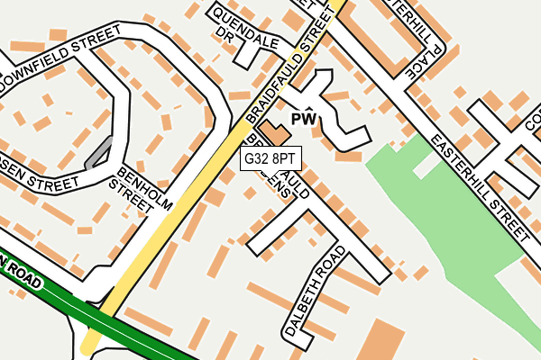 G32 8PT map - OS OpenMap – Local (Ordnance Survey)