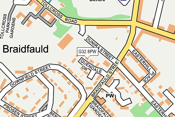 G32 8PW map - OS OpenMap – Local (Ordnance Survey)