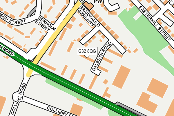 G32 8QG map - OS OpenMap – Local (Ordnance Survey)