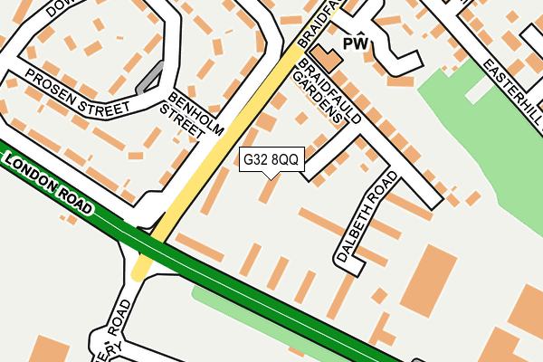 G32 8QQ map - OS OpenMap – Local (Ordnance Survey)