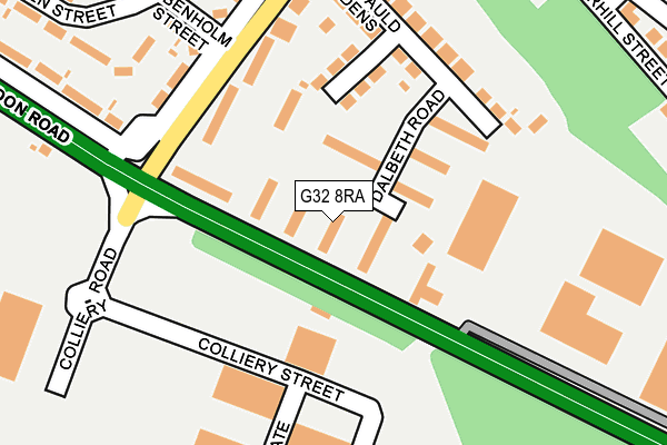 G32 8RA map - OS OpenMap – Local (Ordnance Survey)